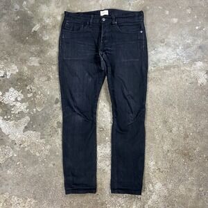 Simon Miller Jeans Size 30x34 Black Selvedge Denim Button Fly Straight Fit